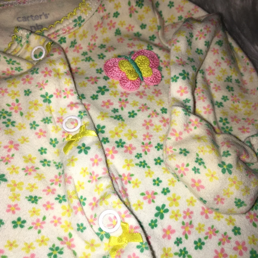 X3 Vintage Style Babygirl Footie Pjs NEWBORN ✨